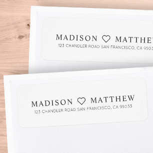 Simple Adresse de retour minimaliste moderne