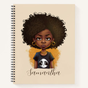 Simple Afro Woman Notebook