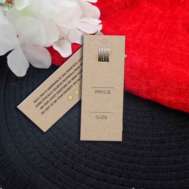 Simple Ajouter Votre Logo Habillement Kraft Balise (Créateur téléchargé)