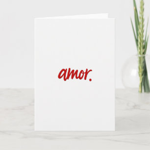 Simple Amor Handwritten Card