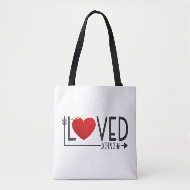 Simple amour Bible Verse Valentine | Sac fourre-to (Devant)