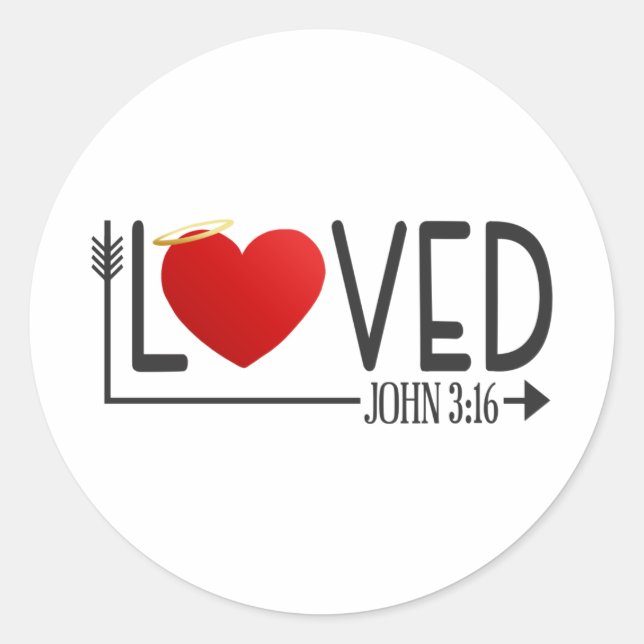Simple amour Bible Verse Valentine | Sticker (Devant)