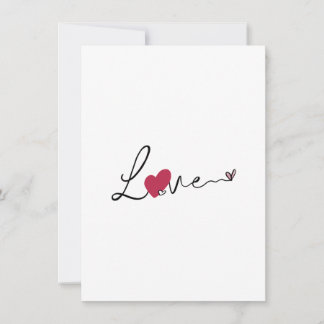 Simple Amour Saint Valentin Carte de remerciements