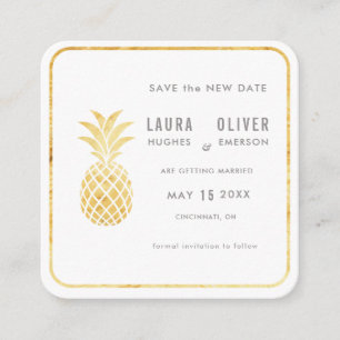 Simple ananas en or Enregistrer les cartes de date