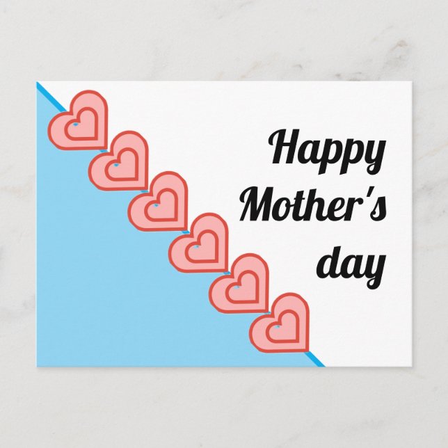 Simple and Beautiful with Heart Postcard (Front)