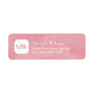 Simple and Chic Blush Pink Monogram With Name