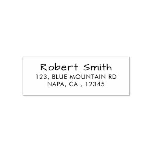 Simple and Chic Custom Return Address Rubber Stamp