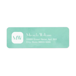 Simple and Chic Mint Green Monogram With Name