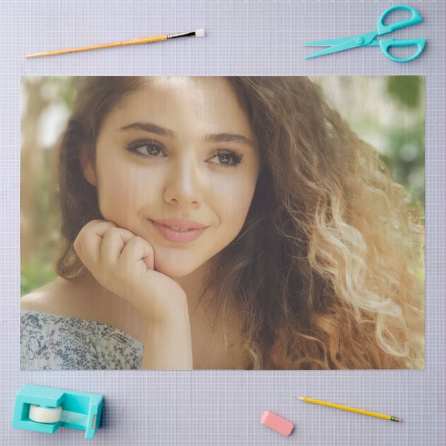 Simple and Chic Personalized Photo Tissue Paper (Craft)