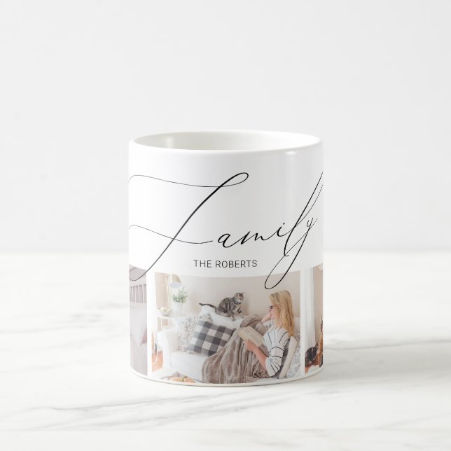 Simple and Chic Photo Collage | Family Coffee Mug (Center)