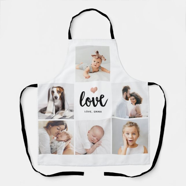 Simple and Chic Photo Collage | Love with Heart Apron (Front)