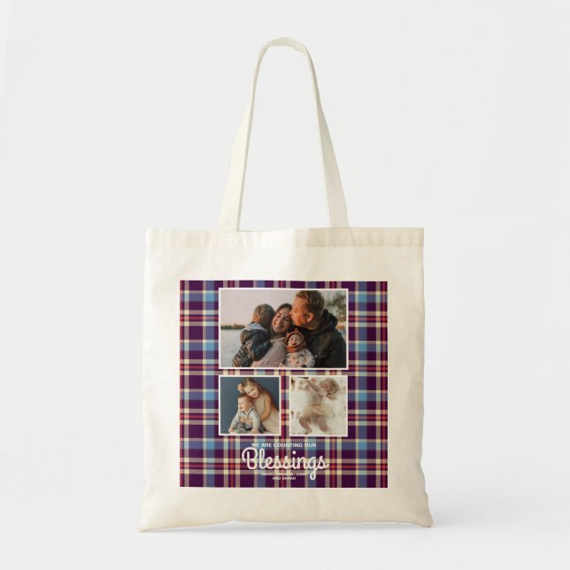 Simple and Chic Photo Collage | Love with Heart Tote Bag (Front)
