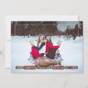 Simple and Classic Country Plaid Christmas Holiday Card