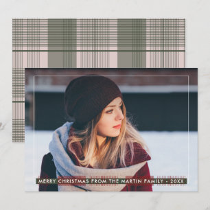 Simple and Classic Country Plaid Christmas Holiday Card