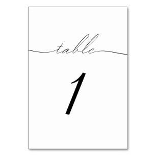 Simple and classic table number