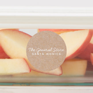 Simple and Clean Kraft Circular Label