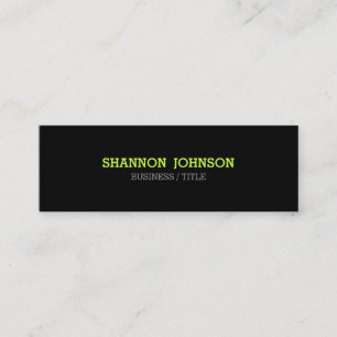 Simple and Clean Slim business card - green accent