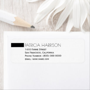 simple and clear name & address