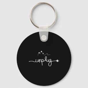 Simple And Cool Minimalist Mountain And Waves Grap Keychain