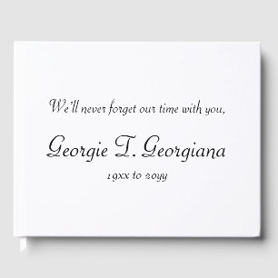 Simple and Customized Condolences Guestbook