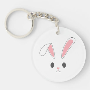 Simple and Cute Easter Bunny Rabbit Keychain