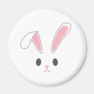 Simple and Cute Easter Bunny Rabbit   Magnet