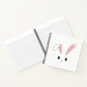 Simple and Cute Easter Bunny Rabbit Notebook