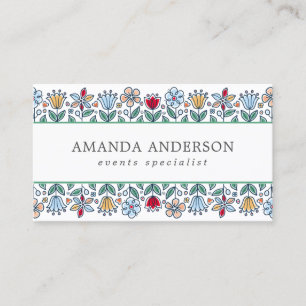 Simple and Cute Hand-drawn Floral Business Card