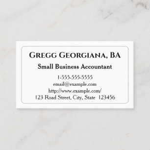 Simple and Elegant Accountant Business Card