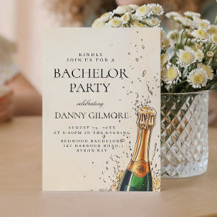 Simple and Elegant Bachelor Party Invitation