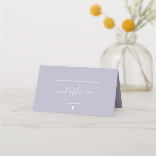 Simple and Elegant Calligraphy Lavender Wedding  Place Card