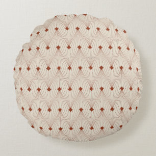Simple and elegant Christmas tree Round Pillow