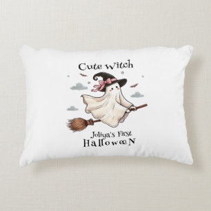Simple and Elegant Cute witch first Halloween Accent Pillow