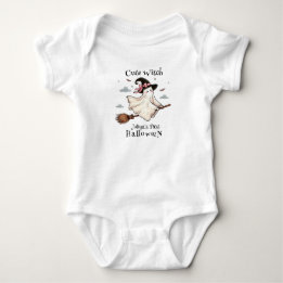Simple and Elegant Cute witch first Halloween Baby Bodysuit