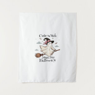 Simple and Elegant Cute witch first Halloween Tapestry