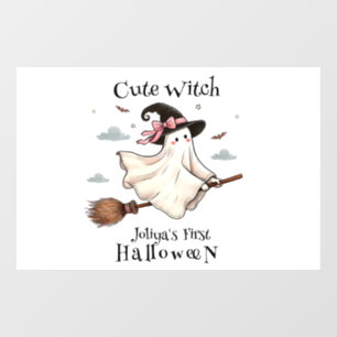 Simple and Elegant Cute witch first Halloween Window Cling