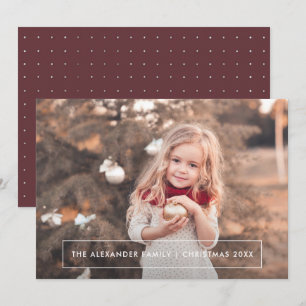Simple and Elegant Dots Christmas Photo Holiday Card