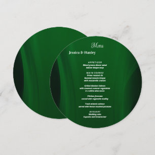 Simple and elegant Emerald green wedding  Menu
