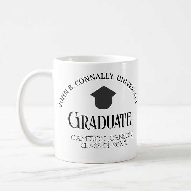 Simple and Elegant Graduate coffee mug (Left)