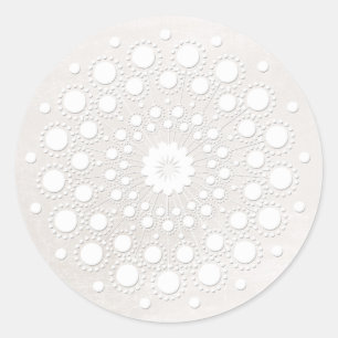 Simple and Elegant Hair Salon and Spa Off White Classic Round Sticker