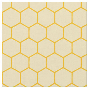 Simple and elegant honeycomb pattern light yellow fabric