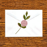 Simple and elegant initials dusty rose wedding classic round sticker<br><div class="desc">Simple and elegant initials dusty rose pink wedding round envelope seal sticker. It coordinates with our "Floral arch with dusty rose flowers" wedding invitation suite.</div>