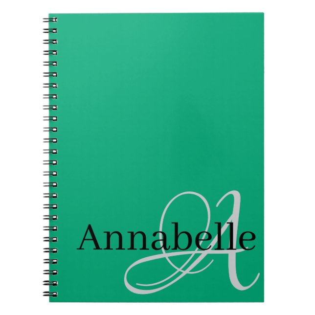 Simple and Elegant Monogram And Name Notebook (Front)