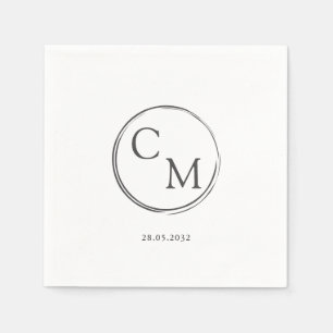 Simple and elegant monogram Serviette Napkin