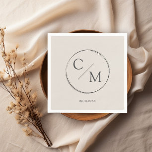 Simple and elegant monogram Serviette Napkins