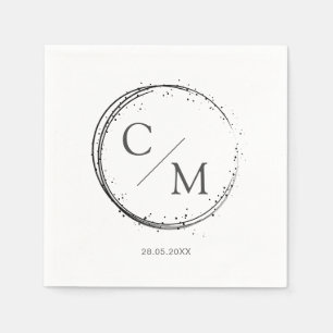 Simple and elegant monogram Serviette Napkins