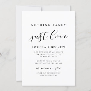 Simple and elegant Nothing fancy Just love Invitation