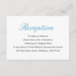Simple and Elegant Reception Card