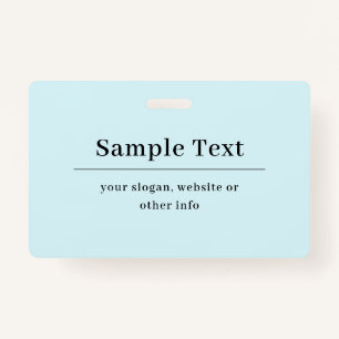 Simple and Elegant Text Template Light Blue Badge