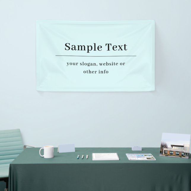 Simple and Elegant Text Template | Light Blue Banner (Tradeshow)